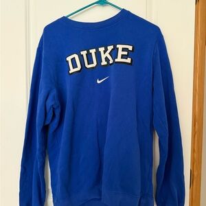Nike Blue Crewneck Sweater with Duke Design